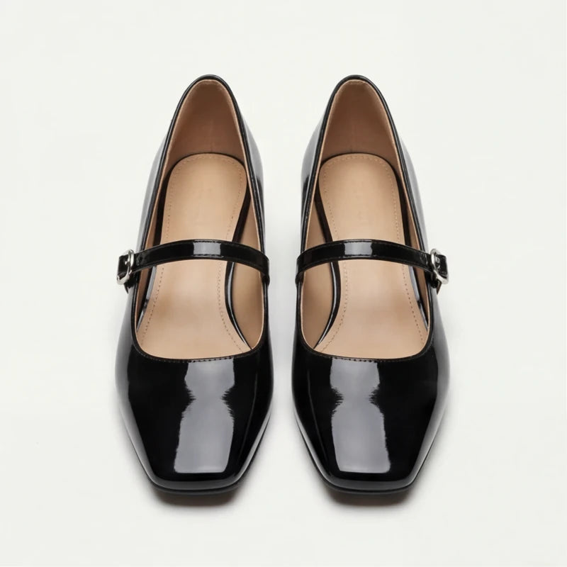 Helena Genuine Leather Heels - Black - leather heels - Hendlys - Image 3