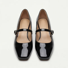Helena Genuine Leather Heels - Black - leather heels - Hendlys - Image 3