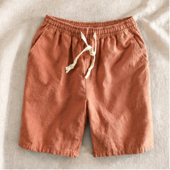 Herington Linen Short - Mute Brown - Shorts - Hendlys - Image 1