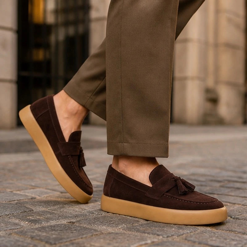 Huxley Suede Loafers - Brown - Shoes - Hendlys - Image 1