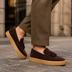 Huxley Suede Loafers - Brown - Shoes - Hendlys - Image 1