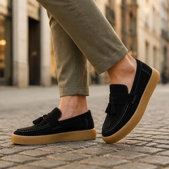 Huxley Suede Loafers - Black - Shoes - Hendlys - Image 1