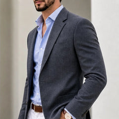 Huxley Tailored Knit Blazer - Gray - Catalog Group: Clothing - Hendlys - Image 2