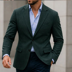 Huxley Tailored Knit Blazer - Green - Men's Clothing > Blazers > Knit Blazers - Hendlys - Image 1