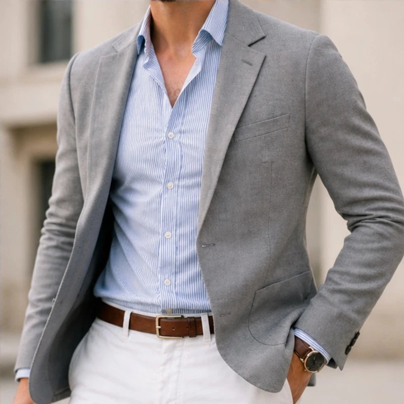 Huxley Tailored Knit Blazer - Silver - Catalog Group: Clothing - Hendlys - Image 2