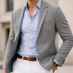 Huxley Tailored Knit Blazer - Silver - Catalog Group: Clothing - Hendlys - Image 2