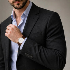 Huxley Tailored Knit Blazer - Black - Department: Men - Hendlys - Image 3