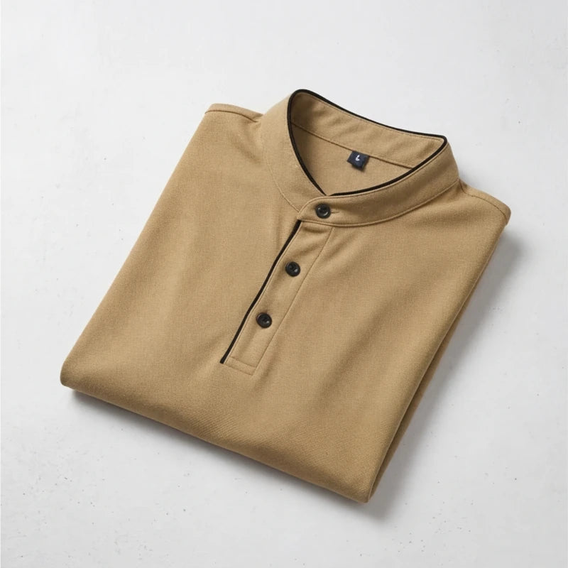 Jenson Polo Shirt - Khaki - breathable polo - Hendlys - Image 4