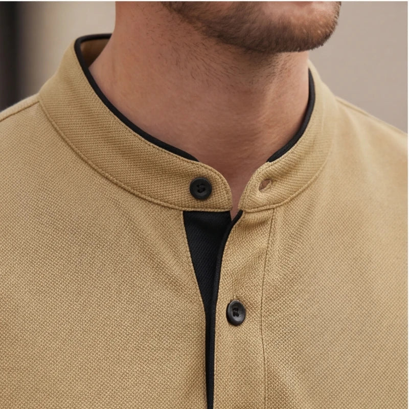 Jenson Polo Shirt - Khaki - casual polo - Hendlys - Image 7