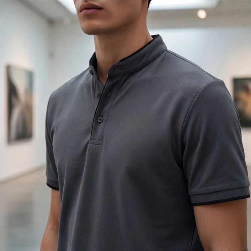 Jenson Polo Shirt - Dark Grey - men's polo - Hendlys - Image 1