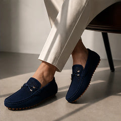 San Marco Woven Leather Loafer - Blue - leather loafers - Hendlys - Image 3