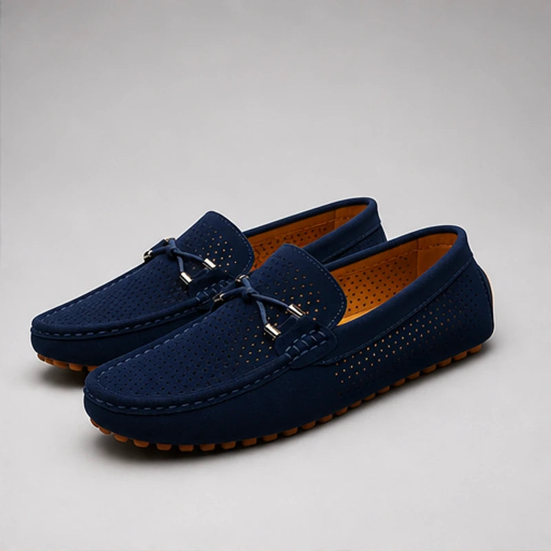 San Marco Woven Leather Loafer - Blue - slip-on shoes - Hendlys - Image 5