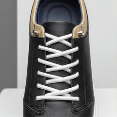 Malmo Leather Sneakers - Black - casual shoes - Hendlys - Image 4
