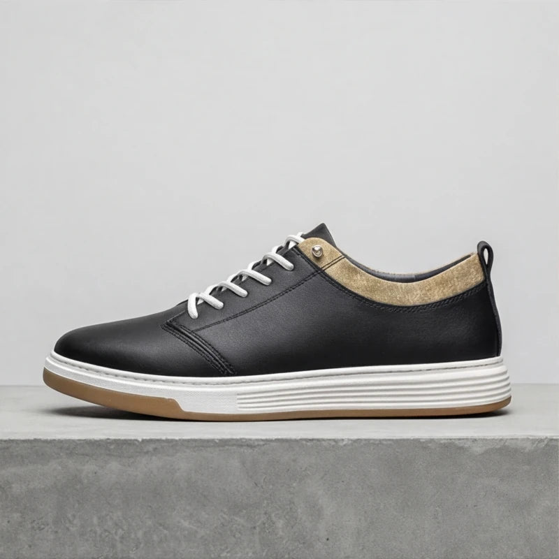 Malmo Leather Sneakers - Black - men's sneakers - Hendlys - Image 2