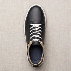 Malmo Leather Sneakers - Black - leather sneakers - Hendlys - Image 3