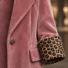 Iridessa Women's Single-Breasted Floor-Length Velvet Duster Coat - Pink - relisted - Hendlys - Image 4