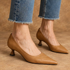Isabeau Women's Orthopedic Pointed-Toe Pumps - Beige - Women's Footwear > Heels > Pointed-Toe Pumps - Hendlys - Image 1