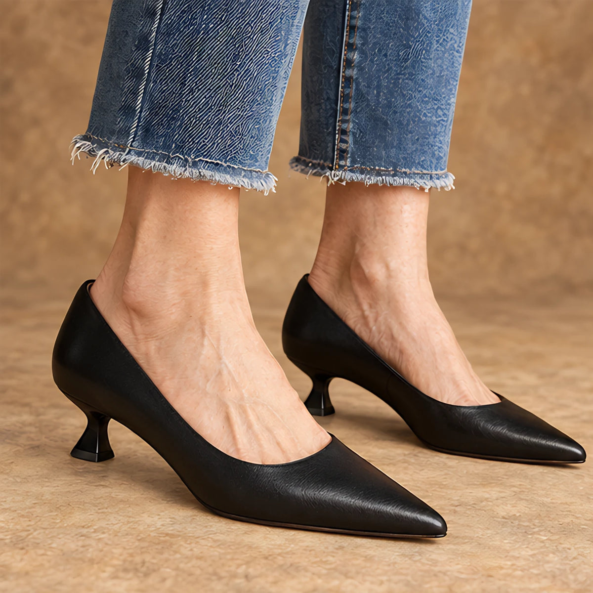 Isabeau Women's Orthopedic Pointed-Toe Pumps - Black - Women's Footwear > Heels > Pointed-Toe Pumps - Hendlys - Image 1