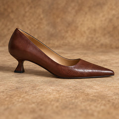 Isabeau Women's Orthopedic Pointed-Toe Pumps - Brown - Women's Footwear > Heels > Pointed-Toe Pumps - Hendlys - Image 3