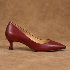 Isabeau Women's Orthopedic Pointed-Toe Pumps - Reddish Brown - Women's Footwear > Heels > Pointed-Toe Pumps - Hendlys - Image 3