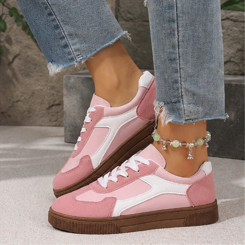 Isla Colorblock Low-Top Sneaker - Pastel Pink - women's sneakers - Hendlys - Image 5