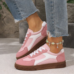 Isla Colorblock Low-Top Sneaker - Pastel Pink - women's sneakers - Hendlys - Image 5