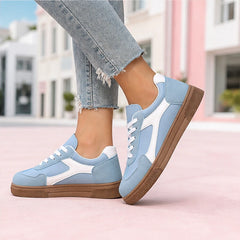 Isla Colorblock Low-Top Sneaker - Powder Blue - street style - Hendlys - Image 8