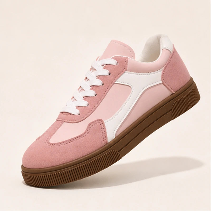 Isla Colorblock Low-Top Sneaker - Pastel Pink - Sneakers - Hendlys - Image 1
