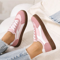 Isla Colorblock Low-Top Sneaker - Pastel Pink - gum sole - Hendlys - Image 7