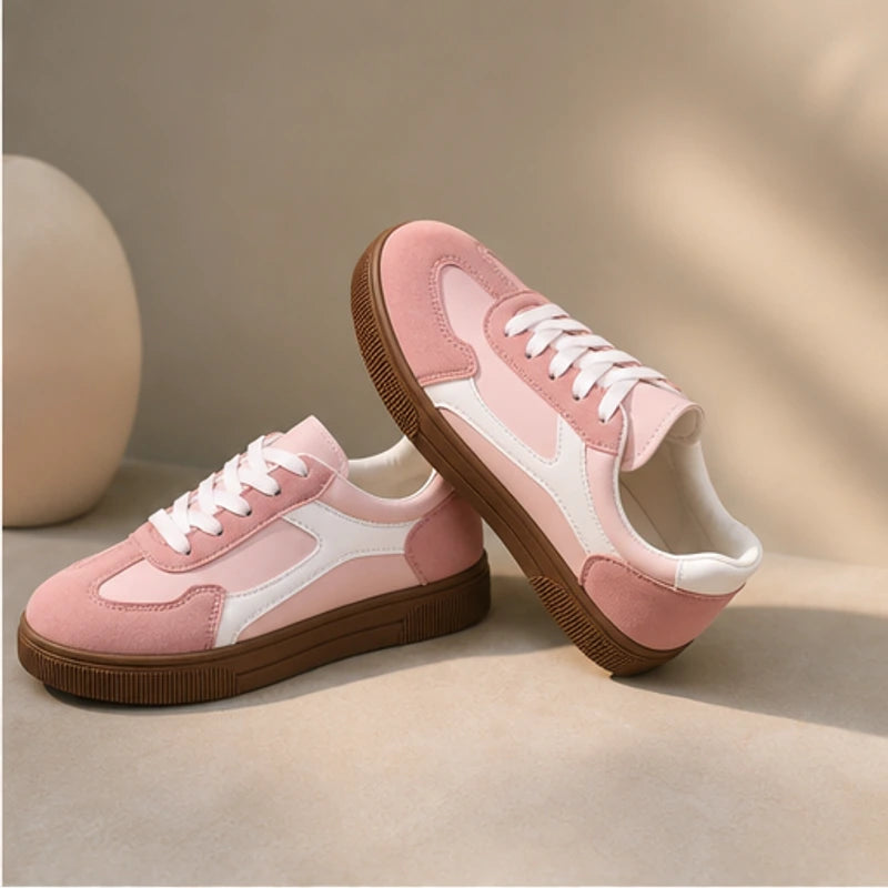 Isla Colorblock Low-Top Sneaker - Pastel Pink - colorblock sneakers - Hendlys - Image 2