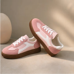 Isla Colorblock Low-Top Sneaker - Pastel Pink - colorblock sneakers - Hendlys - Image 2
