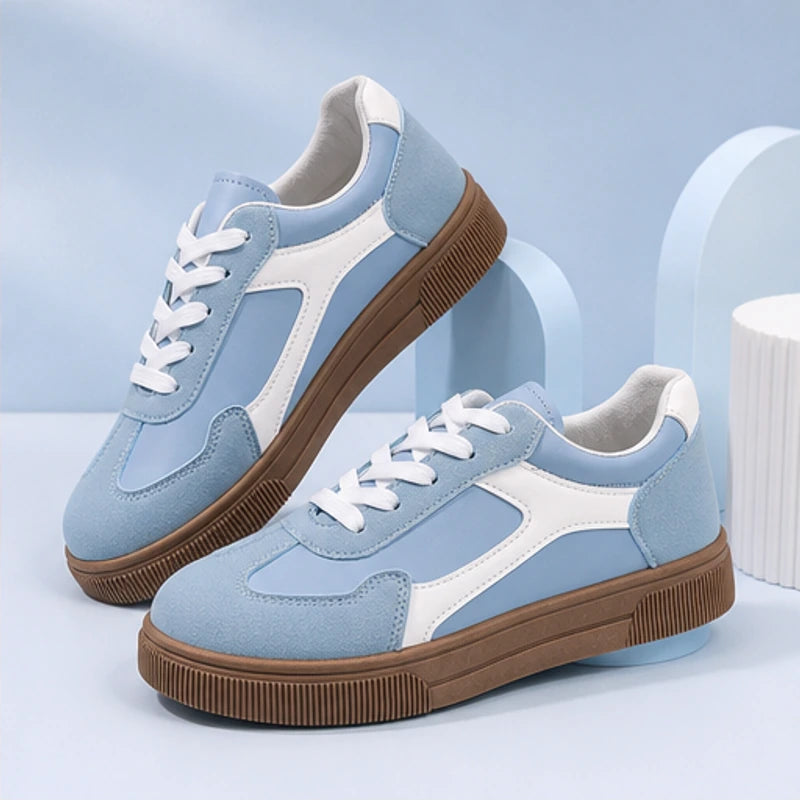 Isla Colorblock Low-Top Sneaker - Powder Blue - colorblock sneakers - Hendlys - Image 2