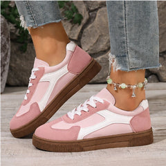 Isla Colorblock Low-Top Sneaker - Pastel Pink - retro sneakers - Hendlys - Image 4