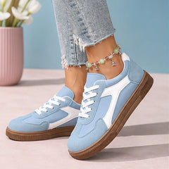Isla Colorblock Low-Top Sneaker - Powder Blue - women's sneakers - Hendlys - Image 5