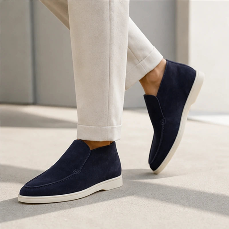 Marlow Suede Chukka Loafer - Navy - men's loafers - Hendlys - Image 2