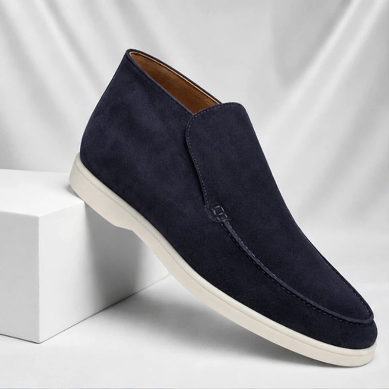Marlow Suede Chukka Loafer - Navy - Loafers - Hendlys - Image 1
