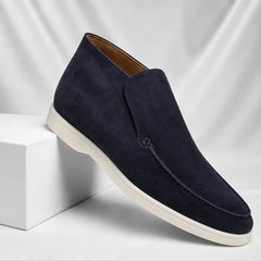 Marlow Suede Chukka Loafer - Navy - Loafers - Hendlys - Image 1