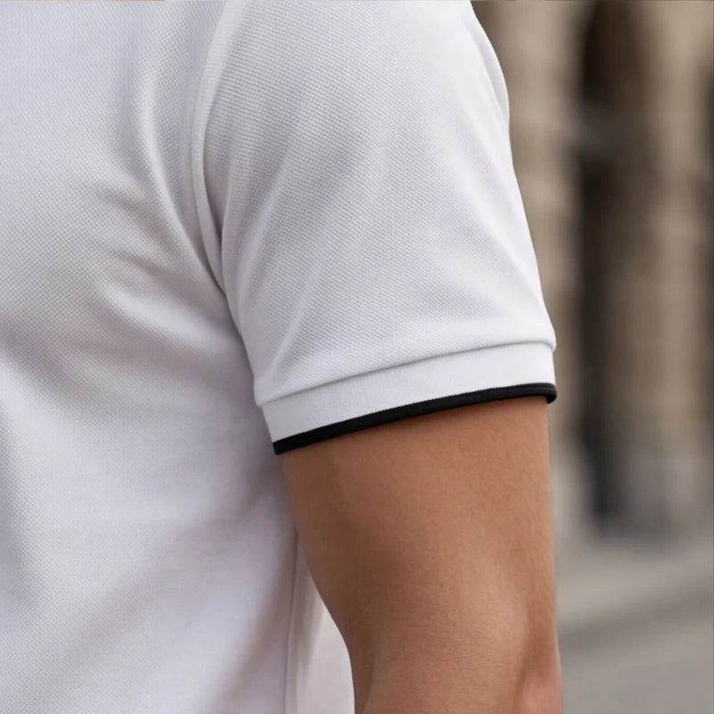 Jenson Polo Shirt - White - men's polo - Hendlys - Image 2