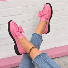 Jolie Patent Bow Loafer - Pink - flat shoes - Hendlys - Image 8