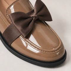 Jolie Patent Bow Loafer - Brown - patent loafers - Hendlys - Image 3