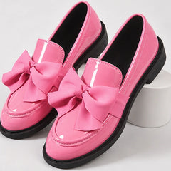 Jolie Patent Bow Loafer - Pink - women's loafers - Hendlys - Image 2
