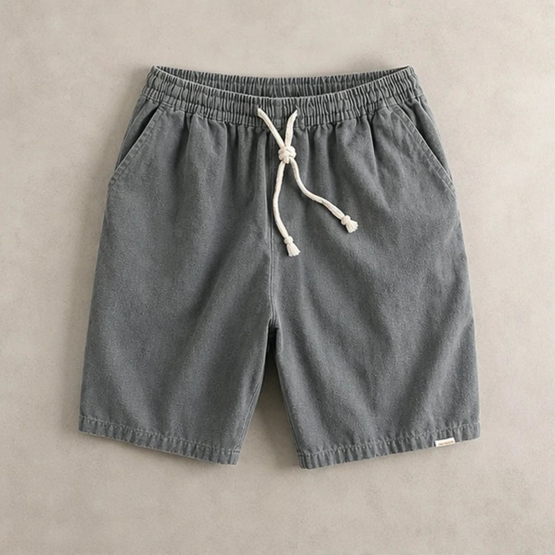 Kaito Drawstring Shorts - Gray - Shorts - Hendlys - Image 1