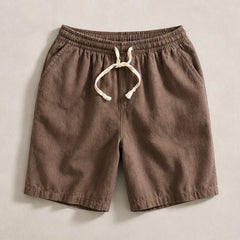 Kaito Drawstring Shorts - Brown - Shorts - Hendlys - Image 1