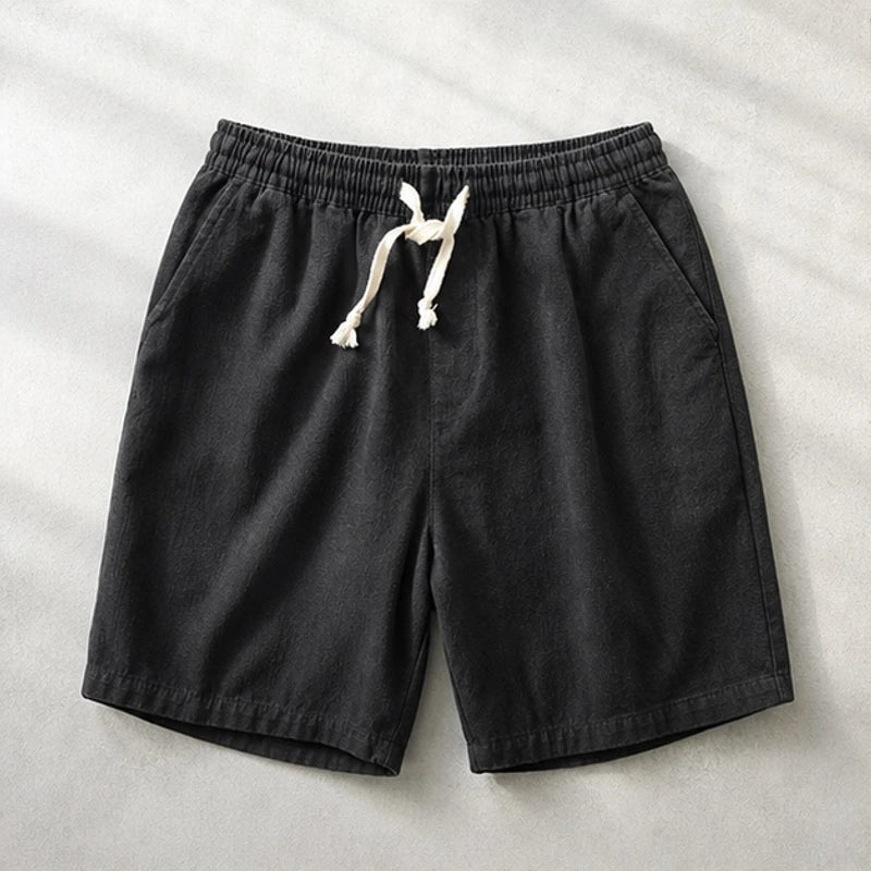 Kaito Drawstring Shorts - Classic Black - Shorts - Hendlys - Image 1