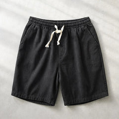 Kaito Drawstring Shorts - Classic Black - Shorts - Hendlys - Image 1