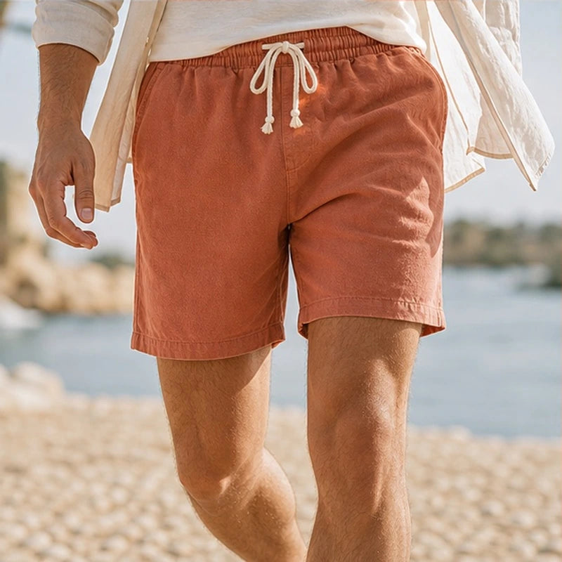 Kaito Drawstring Shorts - Salmon - men's shorts - Hendlys - Image 2