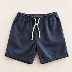 Kaito Drawstring Shorts - Navy Blue - Shorts - Hendlys - Image 1