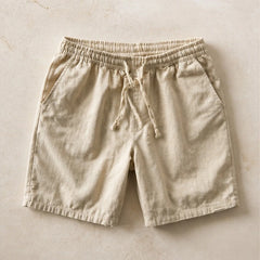 Kaito Drawstring Shorts - Beige - Shorts - Hendlys - Image 1