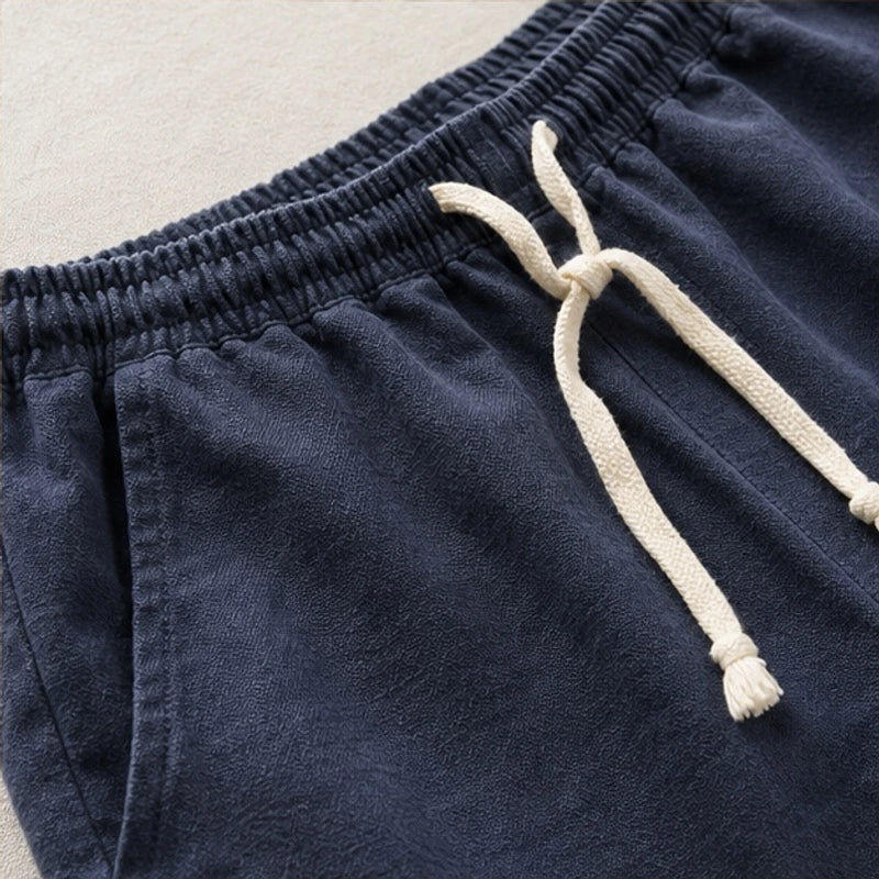 Kaito Drawstring Shorts - Navy Blue - drawstring shorts - Hendlys - Image 3