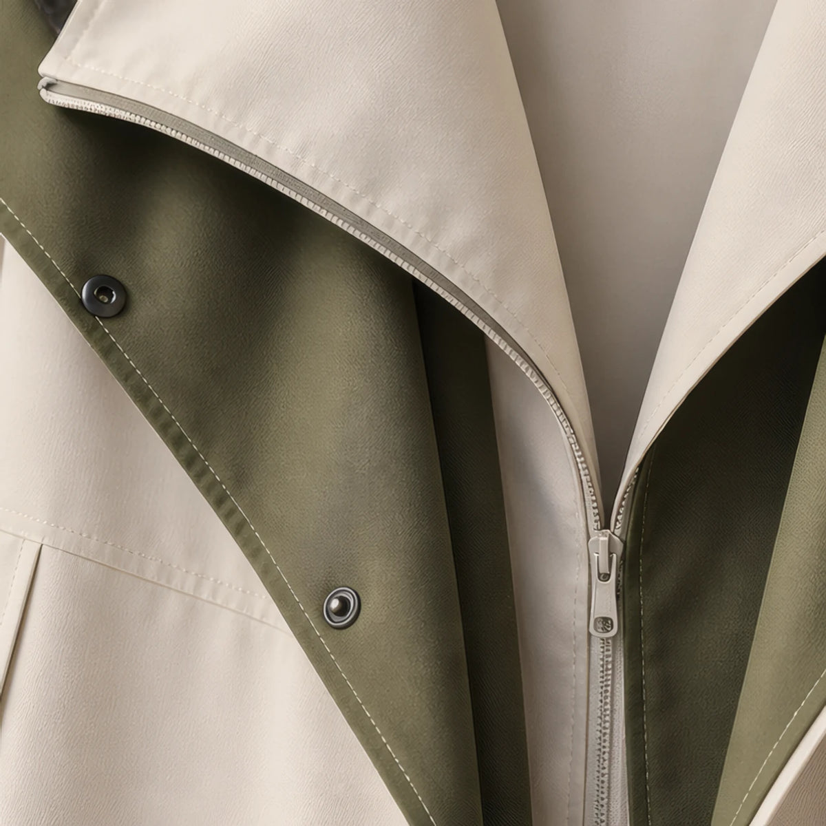 Kendal Women's Layered Windbreaker - Beige - Product Type: Jackets - Hendlys - Image 4